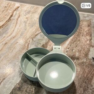 Mint Green Mirror with Storage